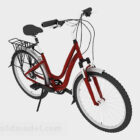 3д модель красного велосипеда