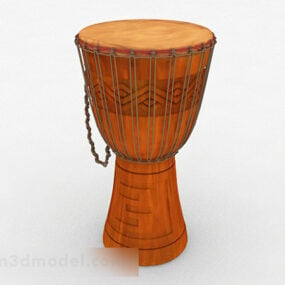 African Tambourine Music Instrument 3d model