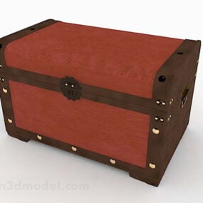 Model 3d Kotak Merah Coklat
