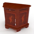 Red Brown Wooden Office Cabinet