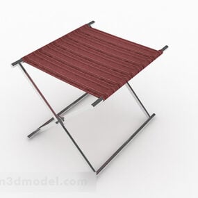 Red Cloth Stool Design 3d model