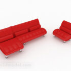 Red Combination Sofa Furniture