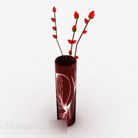 Red Glass Home Decoration 3d model