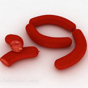 سوسیس ژامبون قرمز مدل سه بعدی