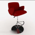 Červená židle vysokého baru