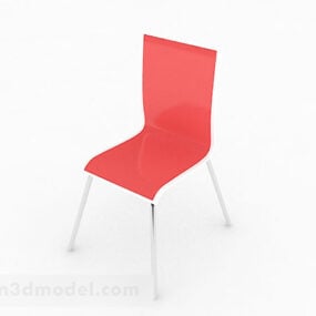 דגם תלת מימד של כיסא בית אדום