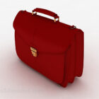 กระเป๋าหนังสีแดง