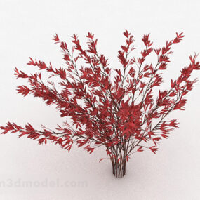 Red Leaves Ornamental Plant 3d model