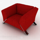 Red Fabric Single Armchair