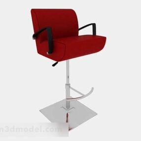 صندلی بار لانج قرمز مدل سه بعدی
