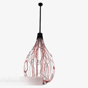Red personality chandelier 3d model