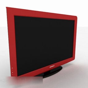 赤いサムスンモニター3Dモデル