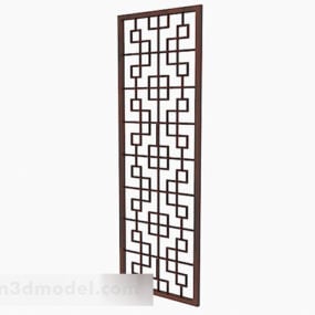 Red Single Sided Carved Partition 3d model