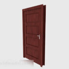 Red Solid Wood Door