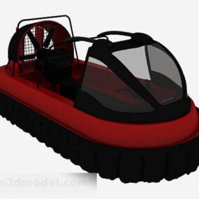 Rød Speedbåd 3d-model