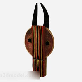 Red Striped Mask 3d model