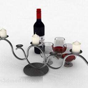 3d модель дисплея червоного вина