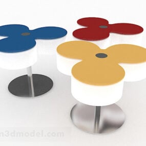 Kreativ stol 3d-modell i fargerik stil