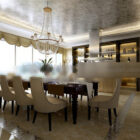Rumah Villa Klasik Dinning Table Interior