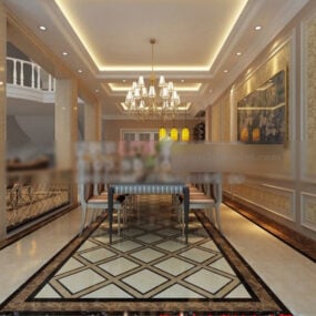 Home Villa Restaurant Interior 3d model