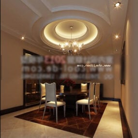 Restaurang Privat Vip Room Interior V1 3d-modell
