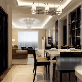 아파트 식사 공간 캐비닛 인테리어 3d 모델
