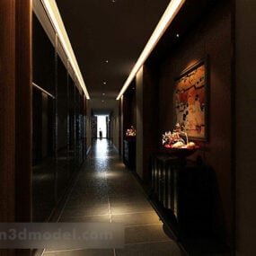 Restaurant Corridor Interiør 3d-modell