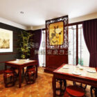 Desain Interior Ruang Makan Cina Retro