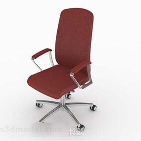 החלקה על רולר אדום כיסא משרדי דגם תלת מימד