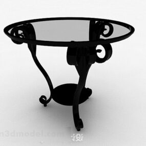 Round Dining Table Furniture 3d model