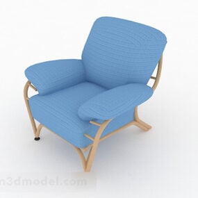 Rural Fresh Blue Single Sofa 3d model