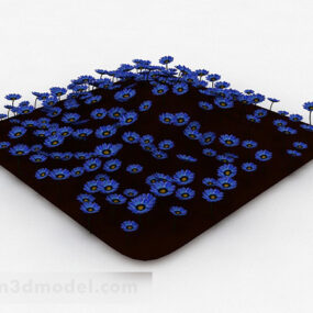 Model 3d Tumbuhan Bunga Biru Laut