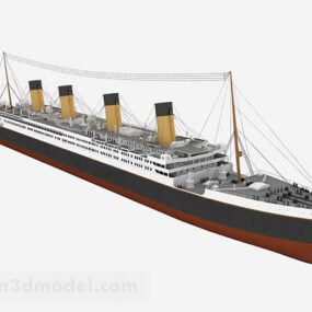Modello 3d della nave a vapore