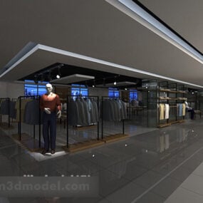 ショッピング衣料品店インテリア3Dモデル