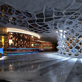 Shopping Mall Corridor Interior 3d model