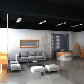 Showroom-showroom Design Interiør 3d-modell
