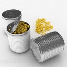 Contenedor de lata de comida de metal modelo 3d