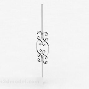 Silver Decoration Wrought Iron Flower 3d model