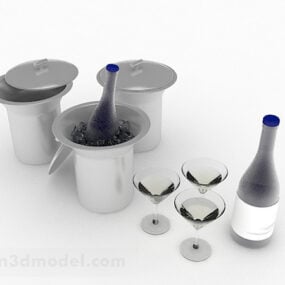 Stainless Steel Ice Bucket 3d model