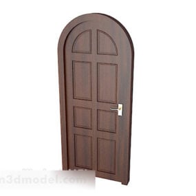 Modelo 3d de puerta de madera maciza de estilo europeo simple