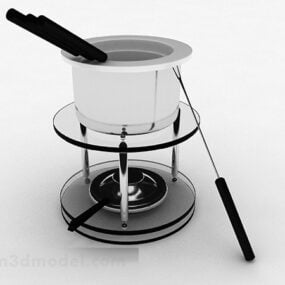Simple And Compact Chocolate Fire Boiler 3d model