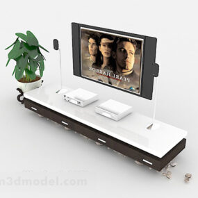 Meubles élégants de conception de meuble de télévision modèle 3D