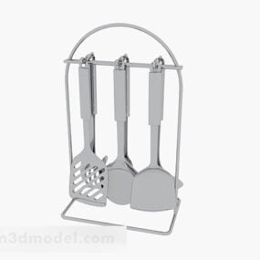 Cintre pour ustensiles de cuisine en acier inoxydable modèle 3D