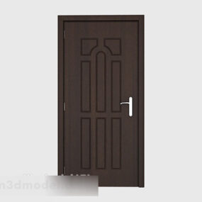 Simple And Stylish Wooden Door 3d model