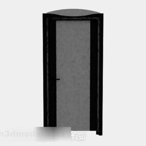 Eenvoudig zwart grijs deur 3D-model