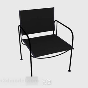 Simple Furniture Black Home Chair 3d model