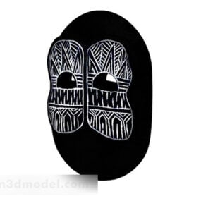 Einfaches 3D-Modell der schwarzen Maskendekoration