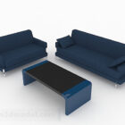 Simple Blue Set Sofa Furniture