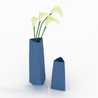 Décoration de vase bleu simple