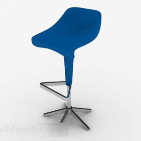 Simple Blue Bar Chair 3d model